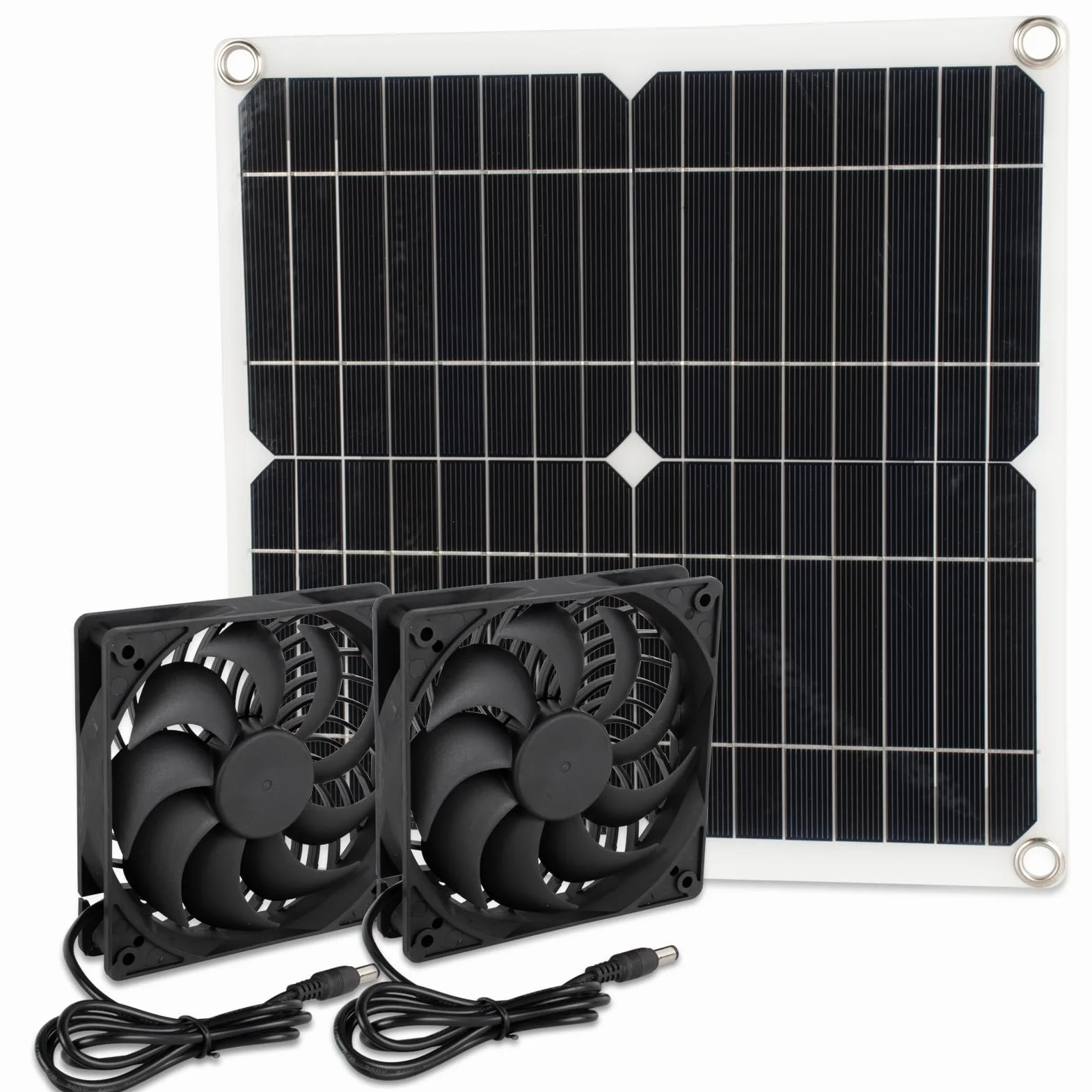 Ventilatore Alimentato da Pannello Solare da 12 W, Ventilatore Di scarico, Ventilatore Solare per Serra, Riscaldatore per Pollaio, Scarico per Finestre, Capannone