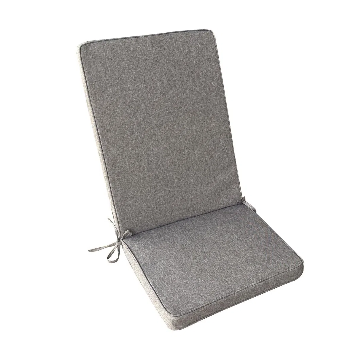 Cuscino imbottito da esterno 40x90 cm con schienale per sedie idrorepellente e sfoderabile - Tortora