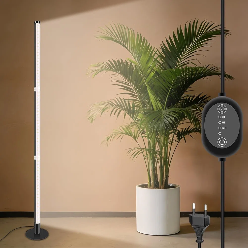 Lampada Led per Piante a Spettro Completo, Lampada per Piante da Interno con Timer e 3 Modalità di Illuminazione, 45 W, Lampada Piante con Base Rotonda [Classe di Efficienza Energetica E]