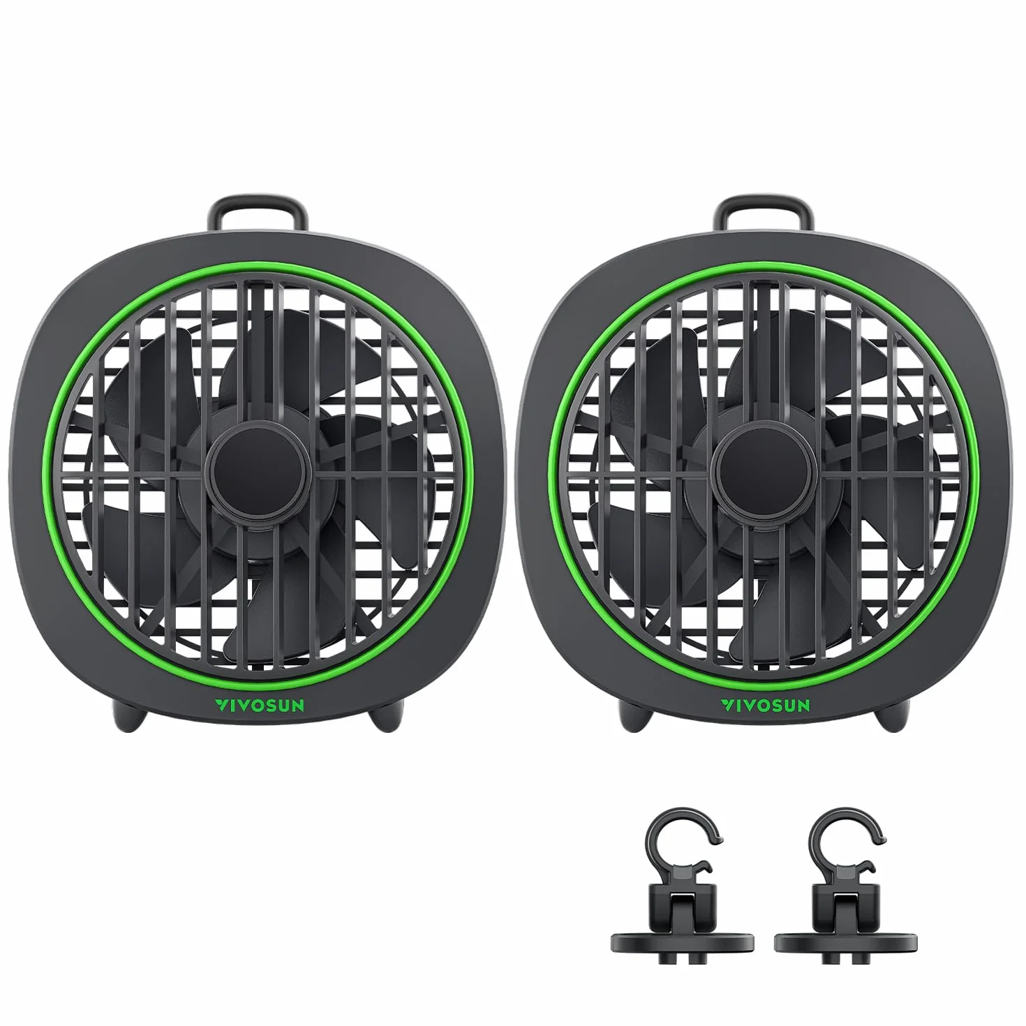 VIVOSUN AeroWave D4 Ventilatore Grow a Clip 10 cm con Gancio, 3 Velocità, Flusso d’Aria Potente e Silenzioso, Angolo Regolabile per Idroponica e Raffreddamento, 2 Pezzo
